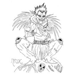 Zeichnungen zum Ausmalen: Death Note - Kostenlose Malvorlagen zum Ausdrucken