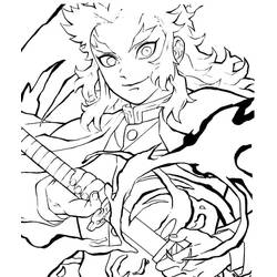 Zeichnungen zum Ausmalen: Demon Slayer - Kostenlose Malvorlagen zum Ausdrucken