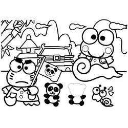 Zeichnungen zum Ausmalen: Keroppi - Kostenlose Malvorlagen zum Ausdrucken