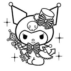 Zeichnungen zum Ausmalen: Kuromi - Kostenlose Malvorlagen zum Ausdrucken