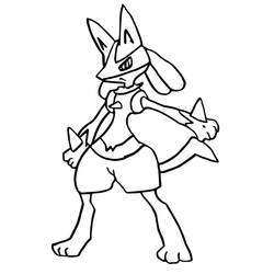 Malvorlage: Lucario (Anime und Manga) #181528 - Kostenlose Malvorlagen zum Ausdrucken