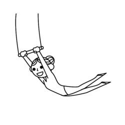 Zeichnungen zum Ausmalen: Akrobat - Kostenlose Malvorlagen zum Ausdrucken