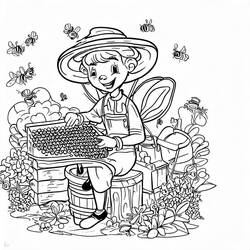 Malvorlage: Imker (Berufe und Karrieren) #189938 - Kostenlose Malvorlagen zum Ausdrucken