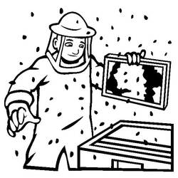 Malvorlage: Imker (Berufe und Karrieren) #189946 - Kostenlose Malvorlagen zum Ausdrucken