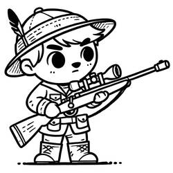 Malvorlage: Jäger (Berufe und Karrieren) #218041 - Kostenlose Malvorlagen zum Ausdrucken