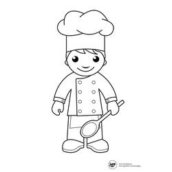 Zeichnungen zum Ausmalen: Koch - Kostenlose Malvorlagen zum Ausdrucken