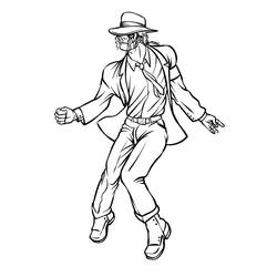 Zeichnungen zum Ausmalen: Michael Jackson - Kostenlose Malvorlagen zum Ausdrucken