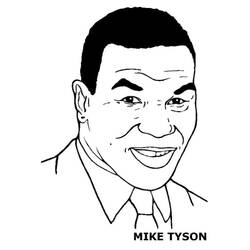Zeichnungen zum Ausmalen: Mike Tyson - Kostenlose Malvorlagen zum Ausdrucken