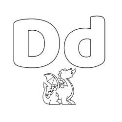 Malvorlage: Buchstabe D (Buchstaben und Alphabet) #194580 - Kostenlose Malvorlagen zum Ausdrucken