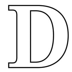 Malvorlage: Buchstabe D (Buchstaben und Alphabet) #194584 - Kostenlose Malvorlagen zum Ausdrucken