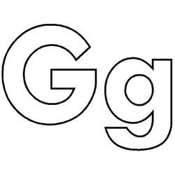 Malvorlage: Buchstabe G (Buchstaben und Alphabet) #194628 - Kostenlose Malvorlagen zum Ausdrucken