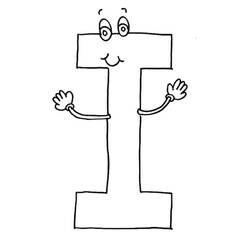 Zeichnungen zum Ausmalen: Buchstabe I - Kostenlose Malvorlagen zum Ausdrucken