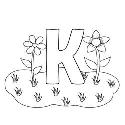 Malvorlage: Buchstabe K (Buchstaben und Alphabet) #194677 - Kostenlose Malvorlagen zum Ausdrucken