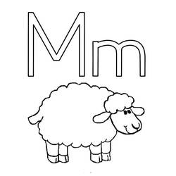 Malvorlage: Buchstabe M (Buchstaben und Alphabet) #194694 - Kostenlose Malvorlagen zum Ausdrucken