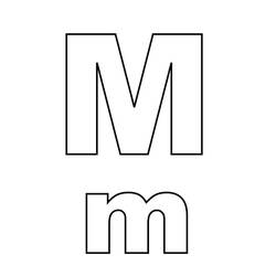 Malvorlage: Buchstabe M (Buchstaben und Alphabet) #194698 - Kostenlose Malvorlagen zum Ausdrucken