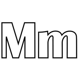 Malvorlage: Buchstabe M (Buchstaben und Alphabet) #194700 - Kostenlose Malvorlagen zum Ausdrucken