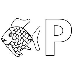 Zeichnungen zum Ausmalen: Buchstabe P - Kostenlose Malvorlagen zum Ausdrucken