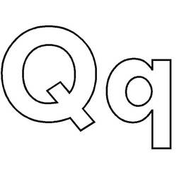 Zeichnungen zum Ausmalen: Buchstabe Q - Kostenlose Malvorlagen zum Ausdrucken