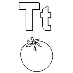 Zeichnungen zum Ausmalen: Buchstabe T - Kostenlose Malvorlagen zum Ausdrucken