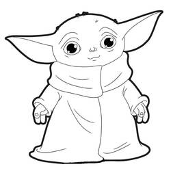 Malvorlage: Baby Yoda (Cartoon-Charaktere) #195072 - Kostenlose Malvorlagen zum Ausdrucken