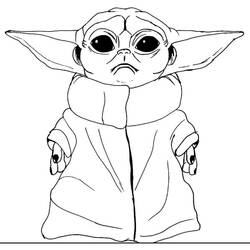 Malvorlage: Baby Yoda (Cartoon-Charaktere) #195077 - Kostenlose Malvorlagen zum Ausdrucken