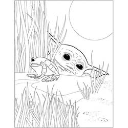 Malvorlage: Baby Yoda (Cartoon-Charaktere) #195083 - Kostenlose Malvorlagen zum Ausdrucken