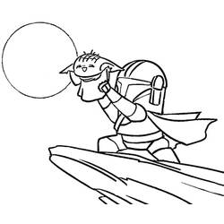 Malvorlage: Baby Yoda (Cartoon-Charaktere) #195089 - Kostenlose Malvorlagen zum Ausdrucken