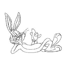 Malvorlage: Bugs Bunny (Cartoon-Charaktere) #26332 - Kostenlose Malvorlagen zum Ausdrucken