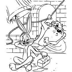 Malvorlage: Bugs Bunny (Cartoon-Charaktere) #26414 - Kostenlose Malvorlagen zum Ausdrucken