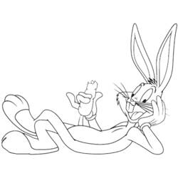 Malvorlage: Bugs Bunny (Cartoon-Charaktere) #26423 - Kostenlose Malvorlagen zum Ausdrucken