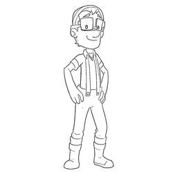 Zeichnungen zum Ausmalen: Captain Turbot - Kostenlose Malvorlagen zum Ausdrucken