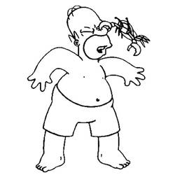 Malvorlage: Homer Simpson (Cartoon-Charaktere) #188207 - Kostenlose Malvorlagen zum Ausdrucken