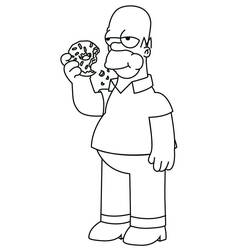 Malvorlage: Homer Simpson (Cartoon-Charaktere) #188208 - Kostenlose Malvorlagen zum Ausdrucken