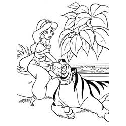 Malvorlage: Jasmine (Cartoon-Charaktere) #178628 - Kostenlose Malvorlagen zum Ausdrucken