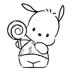 Zeichnungen zum Ausmalen: Pochacco - Kostenlose Malvorlagen zum Ausdrucken