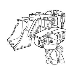 Zeichnungen zum Ausmalen: Rubble PAW Patrol - Kostenlose Malvorlagen zum Ausdrucken