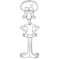 Malvorlage: Squidward Tentacles (Cartoon-Charaktere) #220580 - Kostenlose Malvorlagen zum Ausdrucken