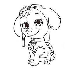 Malvorlage: Stella PAW Patrol (Cartoon-Charaktere) #181705 - Kostenlose Malvorlagen zum Ausdrucken