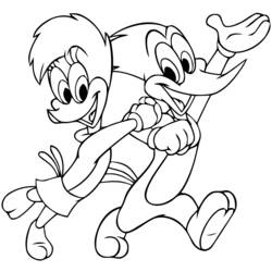 Malvorlage: Woody Woodpecker (Cartoon-Charaktere) #28412 - Kostenlose Malvorlagen zum Ausdrucken