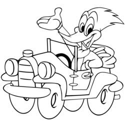 Malvorlage: Woody Woodpecker (Cartoon-Charaktere) #28442 - Kostenlose Malvorlagen zum Ausdrucken