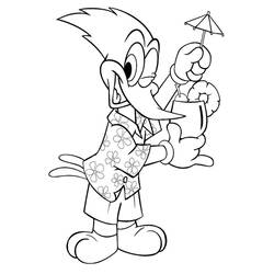 Malvorlage: Woody Woodpecker (Cartoon-Charaktere) #28460 - Kostenlose Malvorlagen zum Ausdrucken