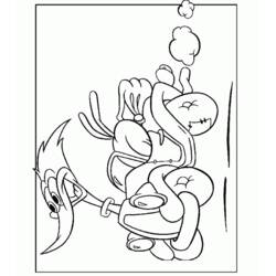 Malvorlage: Woody Woodpecker (Cartoon-Charaktere) #28502 - Kostenlose Malvorlagen zum Ausdrucken