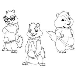 Malvorlage: Alvin und the Chipmunks (Cartoons und Animationsserien) #128241 - Kostenlose Malvorlagen zum Ausdrucken