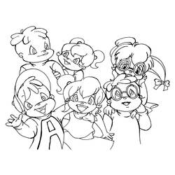 Malvorlage: Alvin und the Chipmunks (Cartoons und Animationsserien) #128306 - Kostenlose Malvorlagen zum Ausdrucken