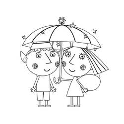 Zeichnungen zum Ausmalen: Ben und Holly's Little Kingdom - Kostenlose Malvorlagen zum Ausdrucken