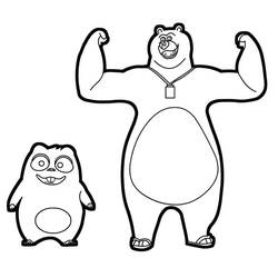 Zeichnungen zum Ausmalen: Grizzy und the Lemmings - Kostenlose Malvorlagen zum Ausdrucken