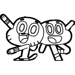 Malvorlage: Gumball (Cartoons und Animationsserien) #188493 - Kostenlose Malvorlagen zum Ausdrucken