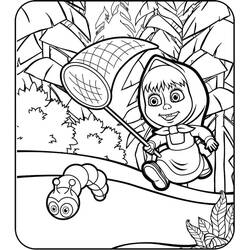 Zeichnungen zum Ausmalen: Masha und the Bear - Kostenlose Malvorlagen zum Ausdrucken