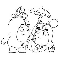 Zeichnungen zum Ausmalen: Oddbods - Kostenlose Malvorlagen zum Ausdrucken