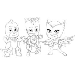 Malvorlage: PJ Masks (Cartoons und Animationsserien) #175820 - Kostenlose Malvorlagen zum Ausdrucken